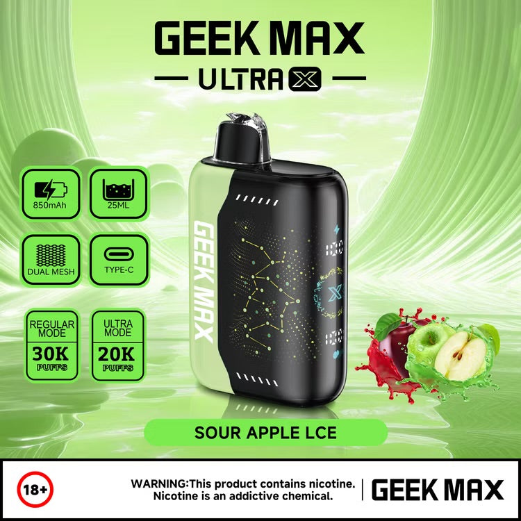 geek max 30k disposable vape GEEK MAX ULTRA 30K SOUR APPLE ICE – Vape Ocean geek max 30k disposable vape GEEK MAX ULTRA 30K SOUR APPLE ICE – Vape Ocean