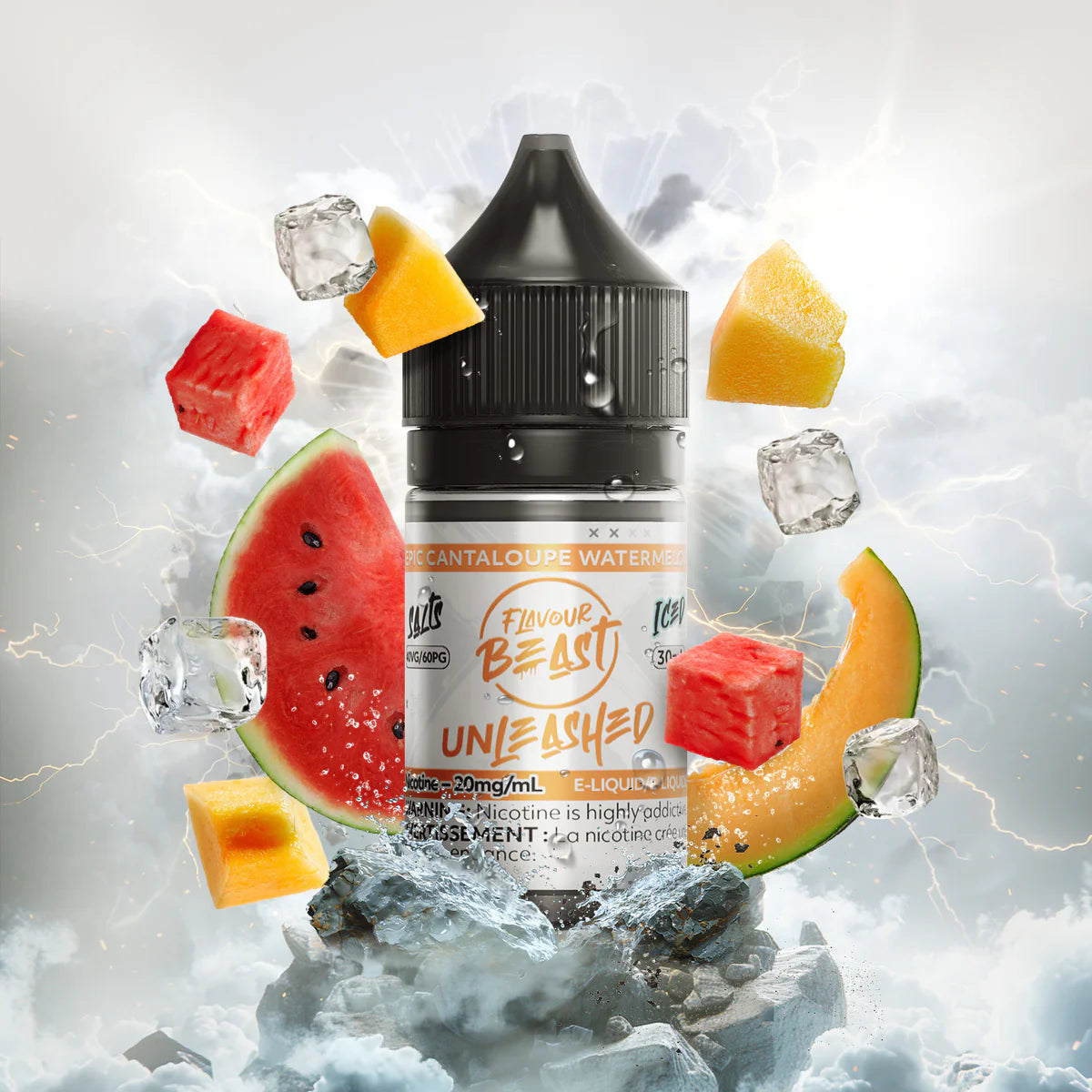 FLAVOUR BEAST UNLEASHED E-LIQUID EPIC CANTALOUPE WATERMELON ICED 20mg 30ml
