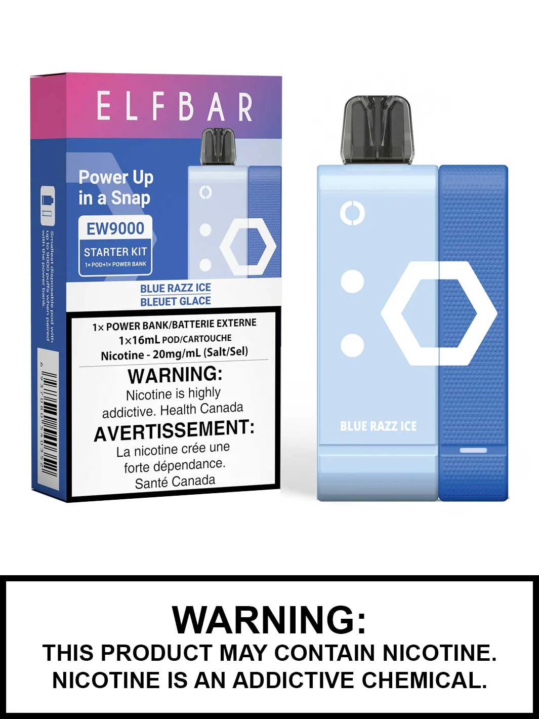 ELFBAR EW9000 STARTER KIT BLUE RAZZ ICE