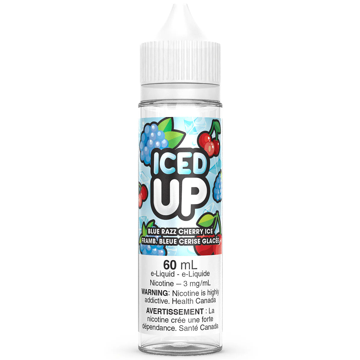 ICED UP E LIQUID BLUE RAZZ CHERRY ICE 6mg 60ml