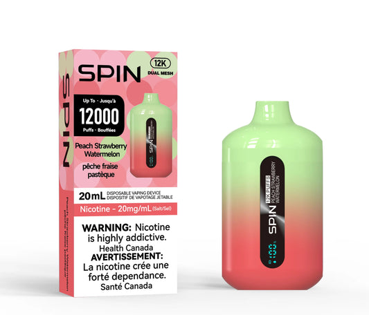 SPIN 12000 PEACH STRAWBERRY WATERMELON