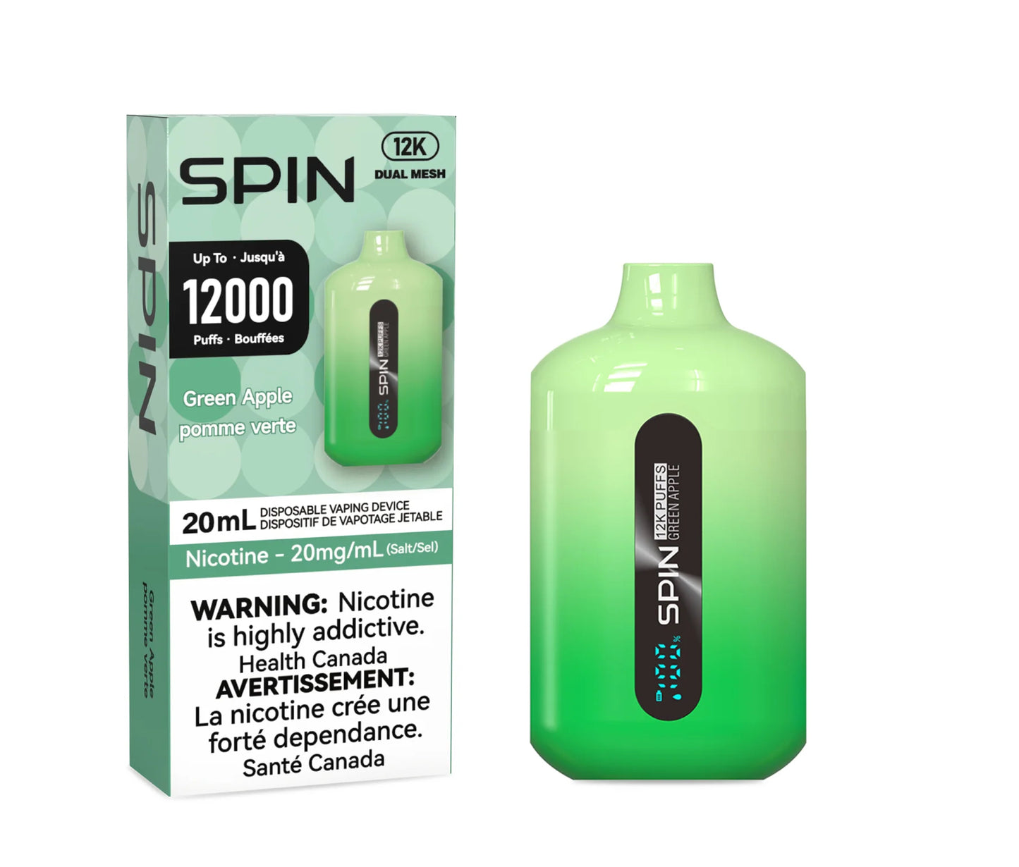 SPIN 12000 GREEN APPLE