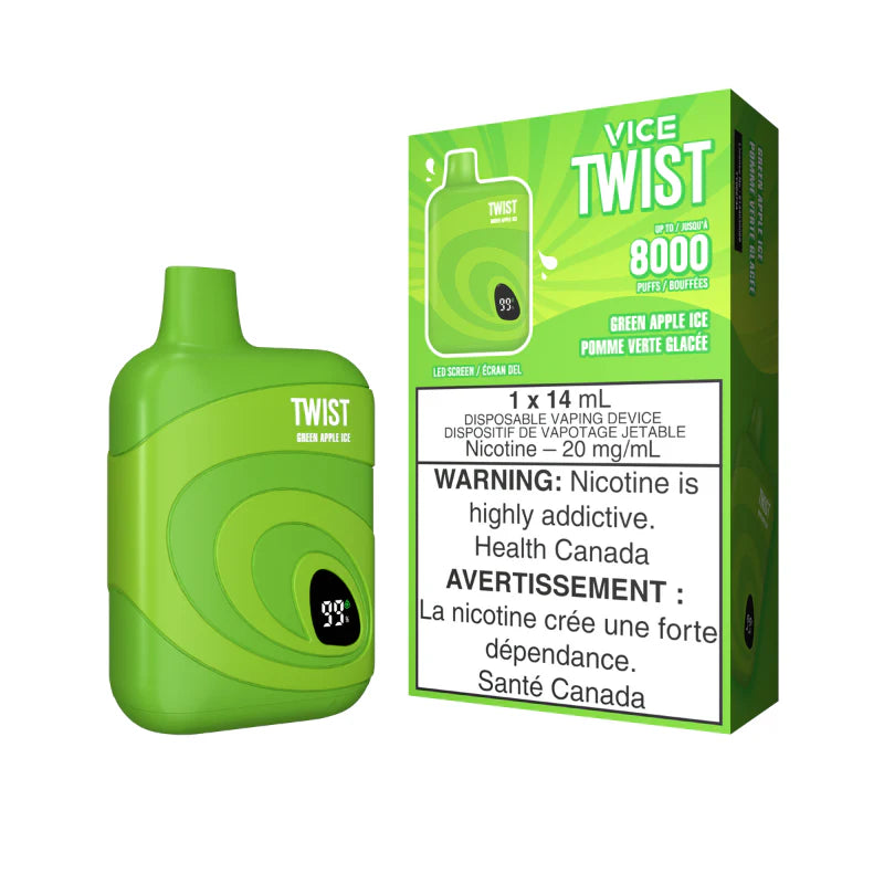 VICE TWIST 8000 GREEN APPLE ICE