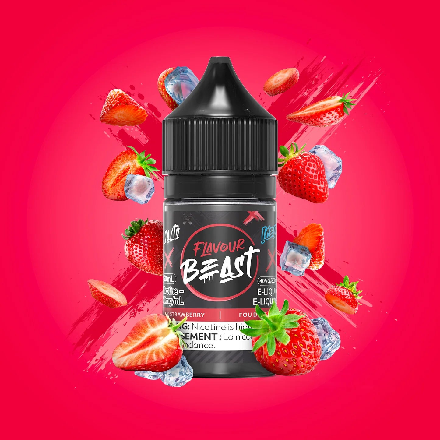 FLAVOUR BEAST ELIQUID SIC STRAWBERRY ICED 20mg 30ml