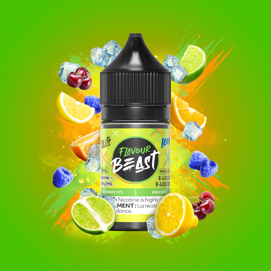 FLAVOUR BEAST ELIQUID SLAMMIN STS ICED 20mg 30ml