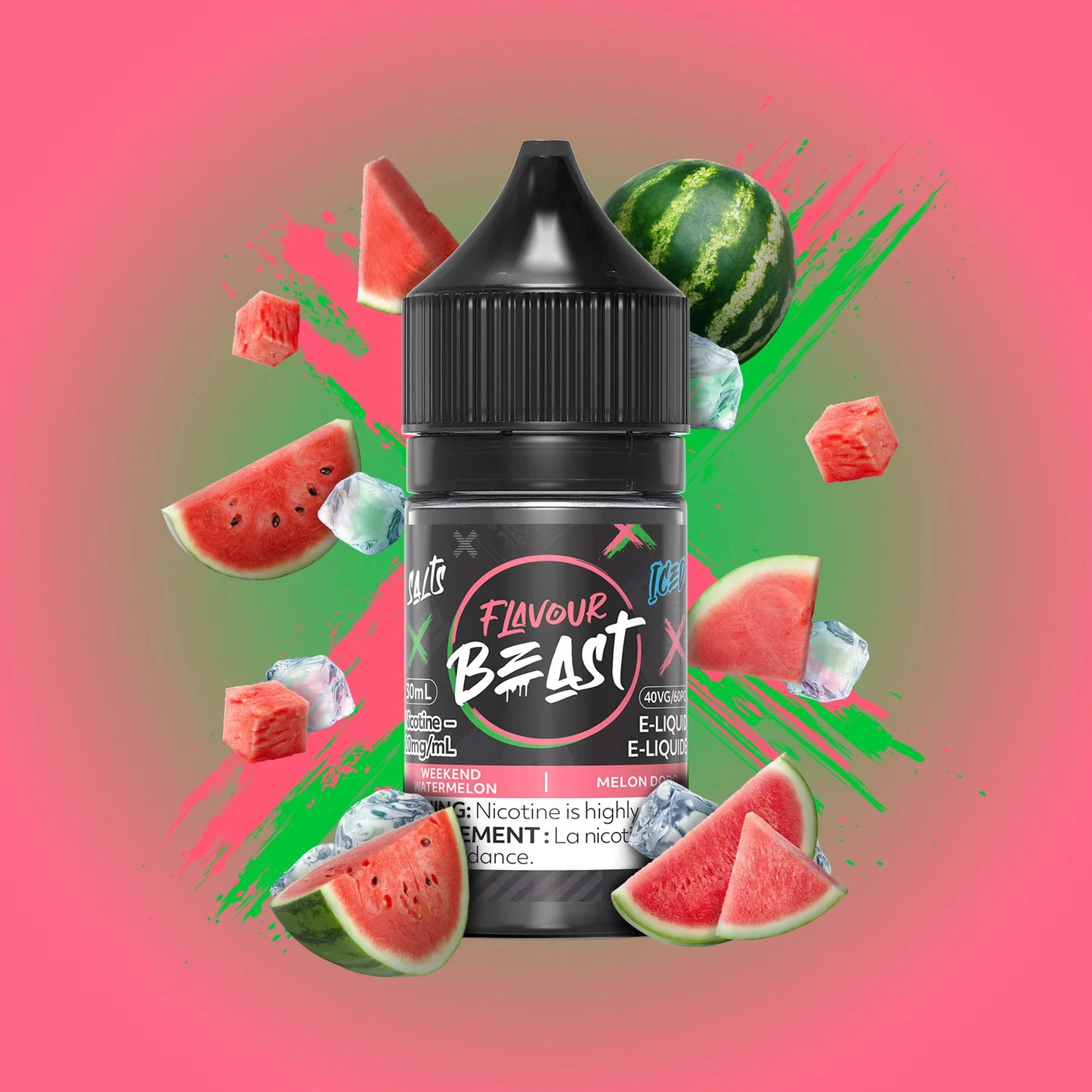 FLAVOUR BEAST ELIQUID WEEKEND WATERMELON ICED 20mg 30ml