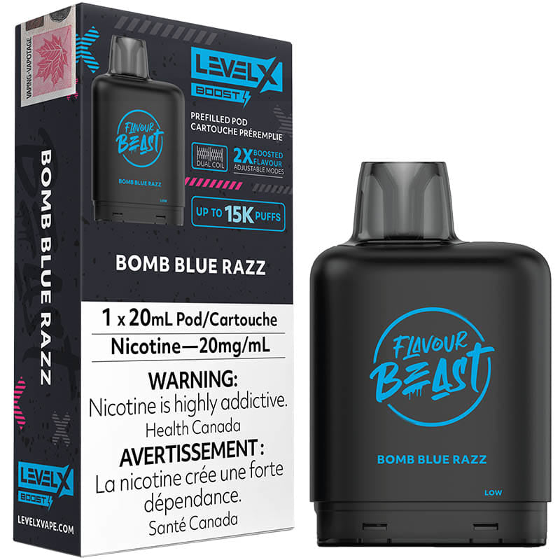 FLAVOUR BEAST LEVEL X BOOST BOMB BLUE RAZZ