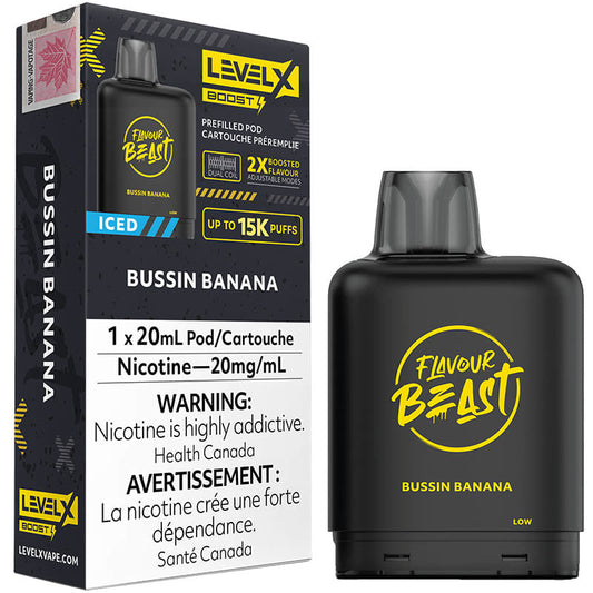 FLAVOUR BEAST LEVEL X BOOST BUSSIN BANANA ICED