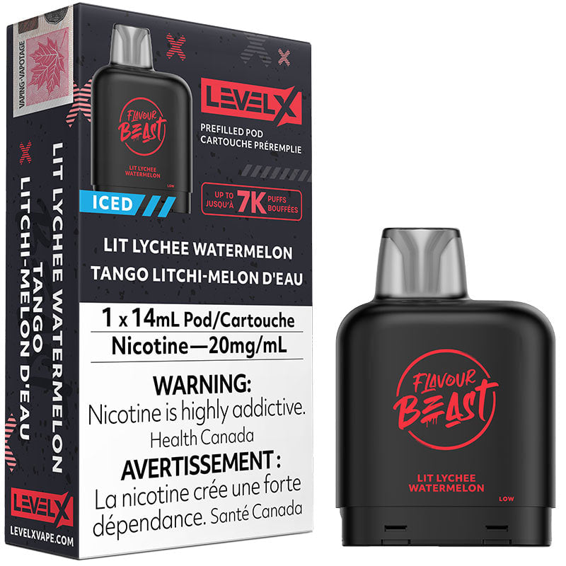 LEVEL X FLAVOUR BEAST POD LIT LYCHEE WATERMELON