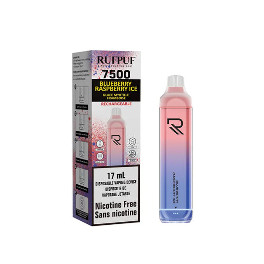 RUFPUF 7500 NICOTINE FREE BLUEBERRY RASPBERRY ICE