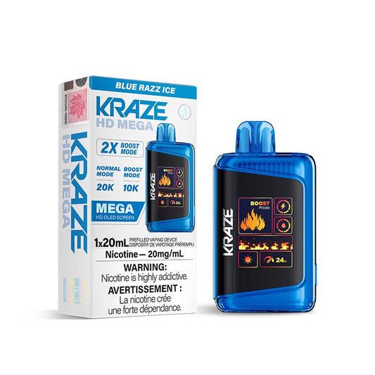 KRAZE HD MEGA 20K BLUE RAZZ ICE