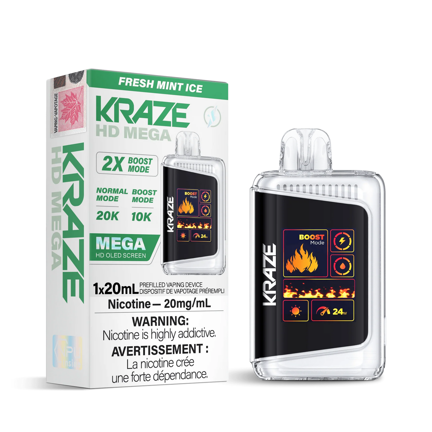 KRAZE HD MEGA 20K FRESH MINT ICE