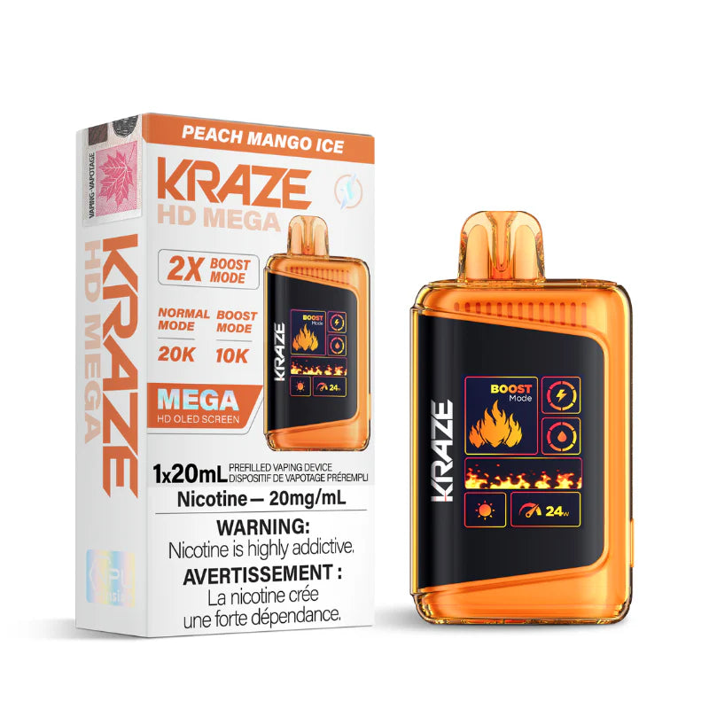 KRAZE HD MEGA 20K PEACH MANGO ICE