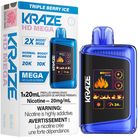 KRAZE HD MEGA 20K TRIPPLE BERRY ICE