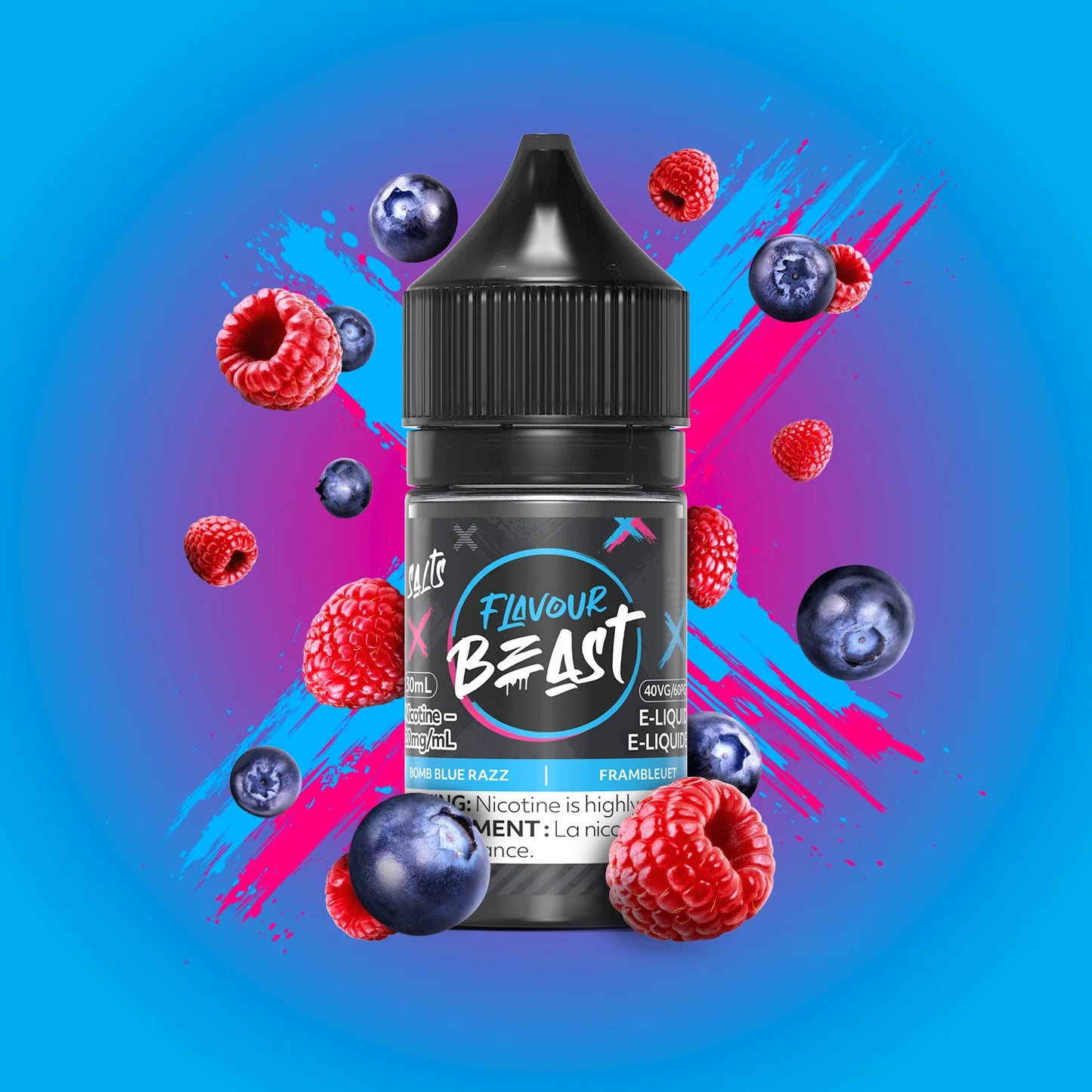 FLAVOUR BEAST ELIQUID BOMB BLUE RAZZ 20mg 30ml