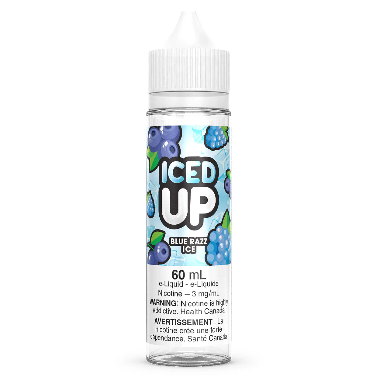 ICED UP ELIQUID BLUE RAZZ ICE 3mg 60ml