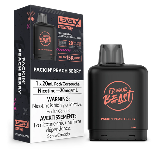 FLAVOUR BEAST LEVEL X BOOST PACKIN PEACH BERRY