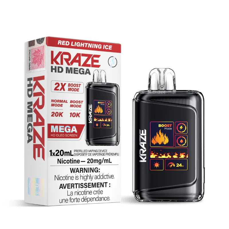 KRAZE HD MEGA 20K RED LIGHTNING ICE