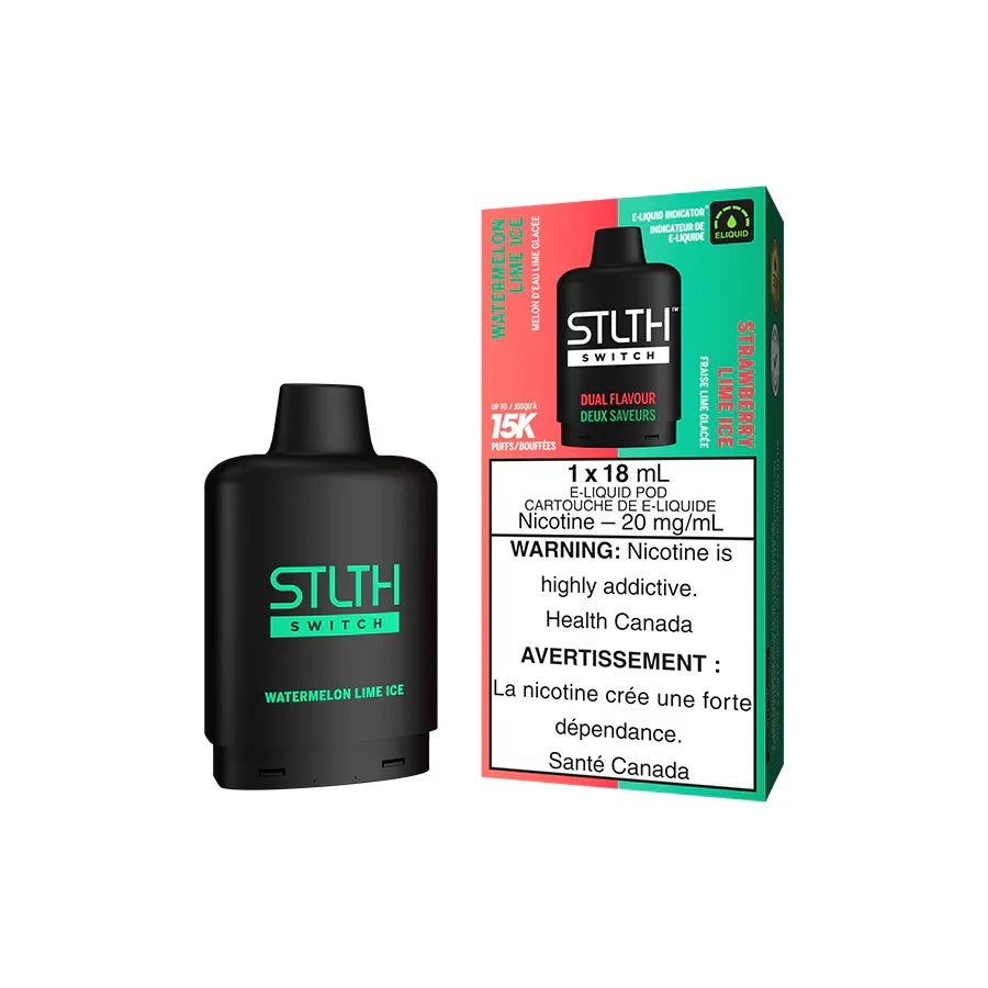 STLTH SWITCH 15K WATERMELON LIME ICE AND STRAWBERRY LIME ICE