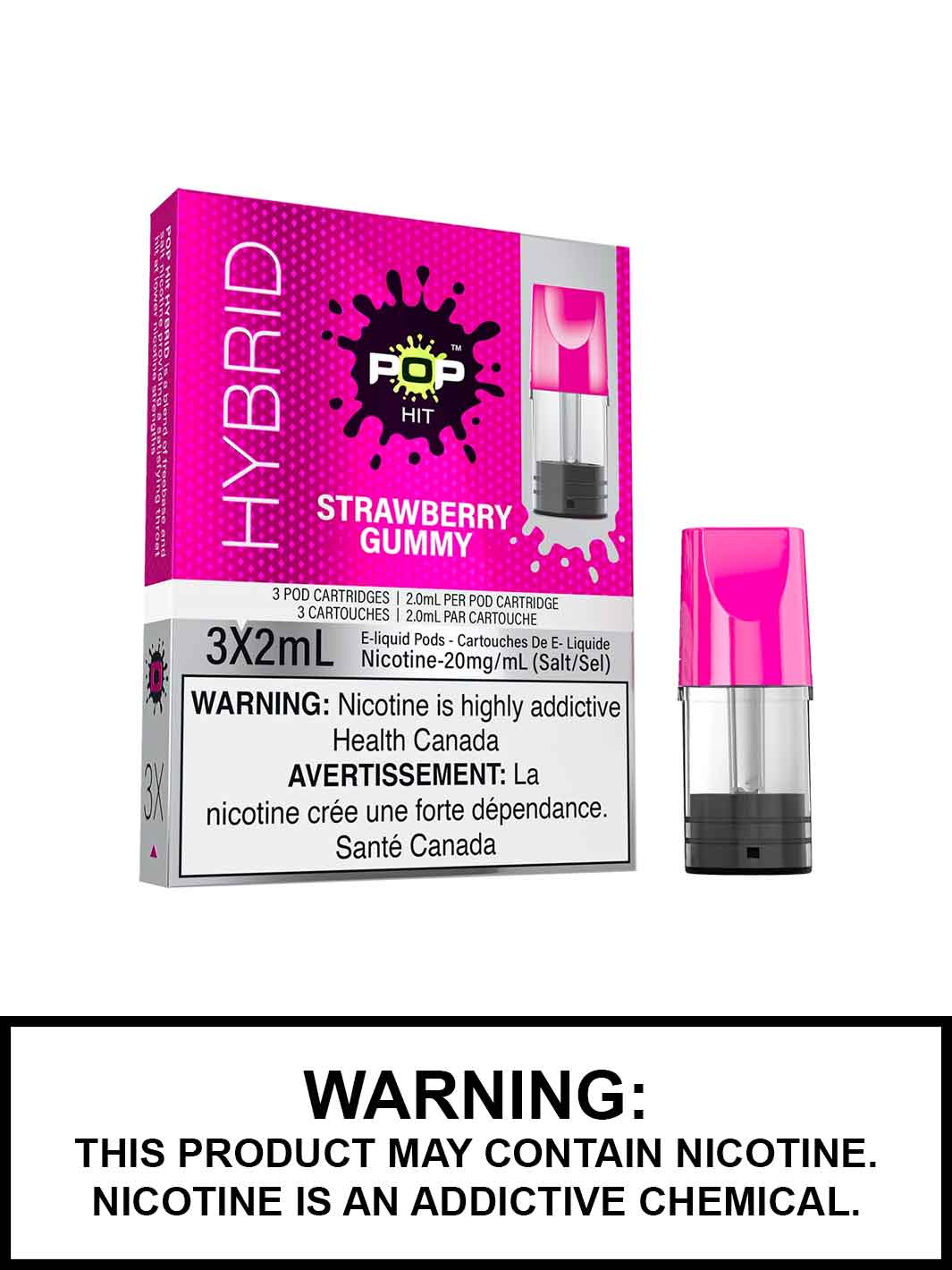 HYBRID POP HIT POD WIGGLY STRAWBERRIES (3x2ml)