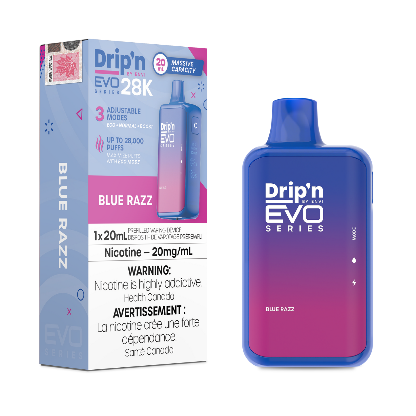 DRIPN EVO 28K BLUE RAZZ