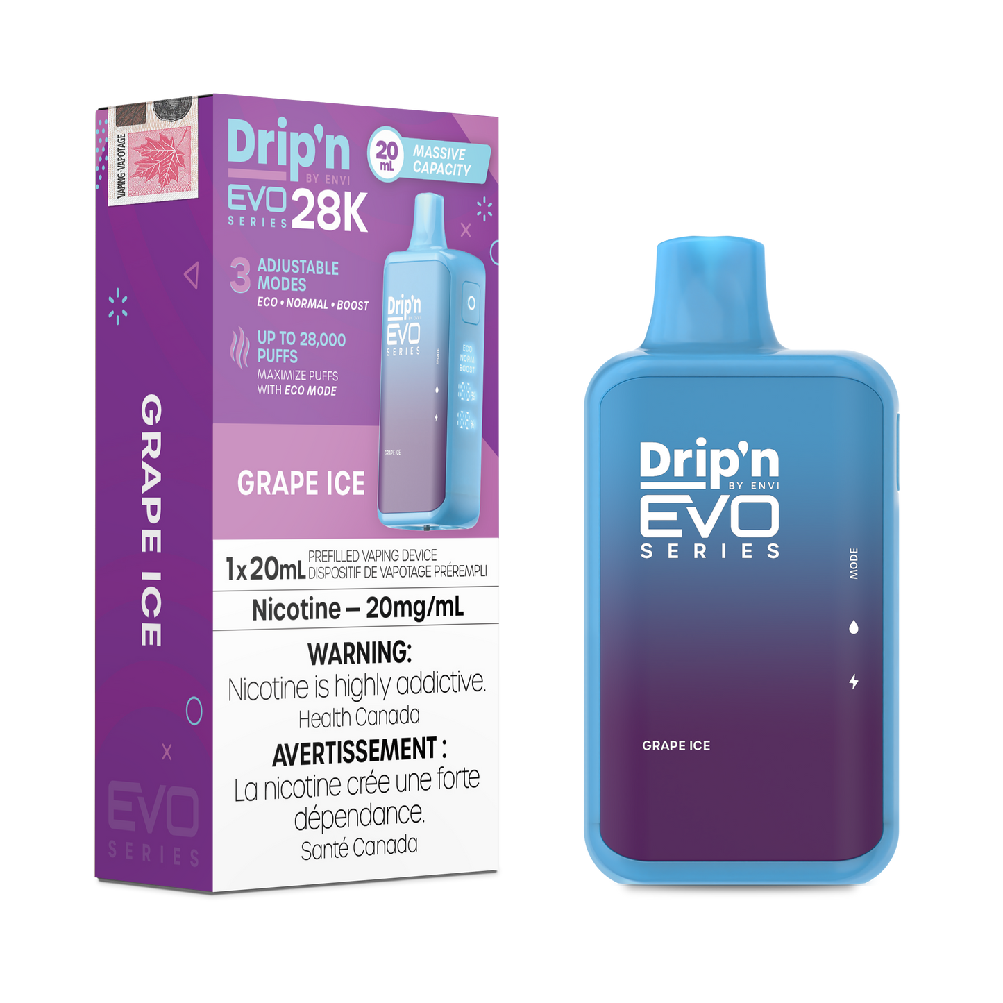 DRIPN EVO 28K GRAPE ICE