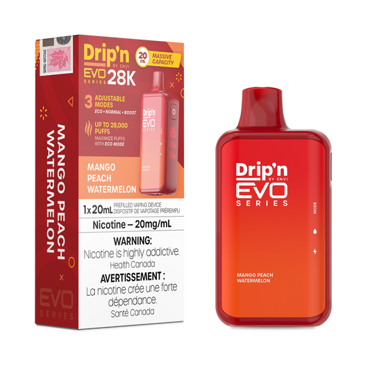 DRIPN EVO 28K MANGO PEACH WATERMELON