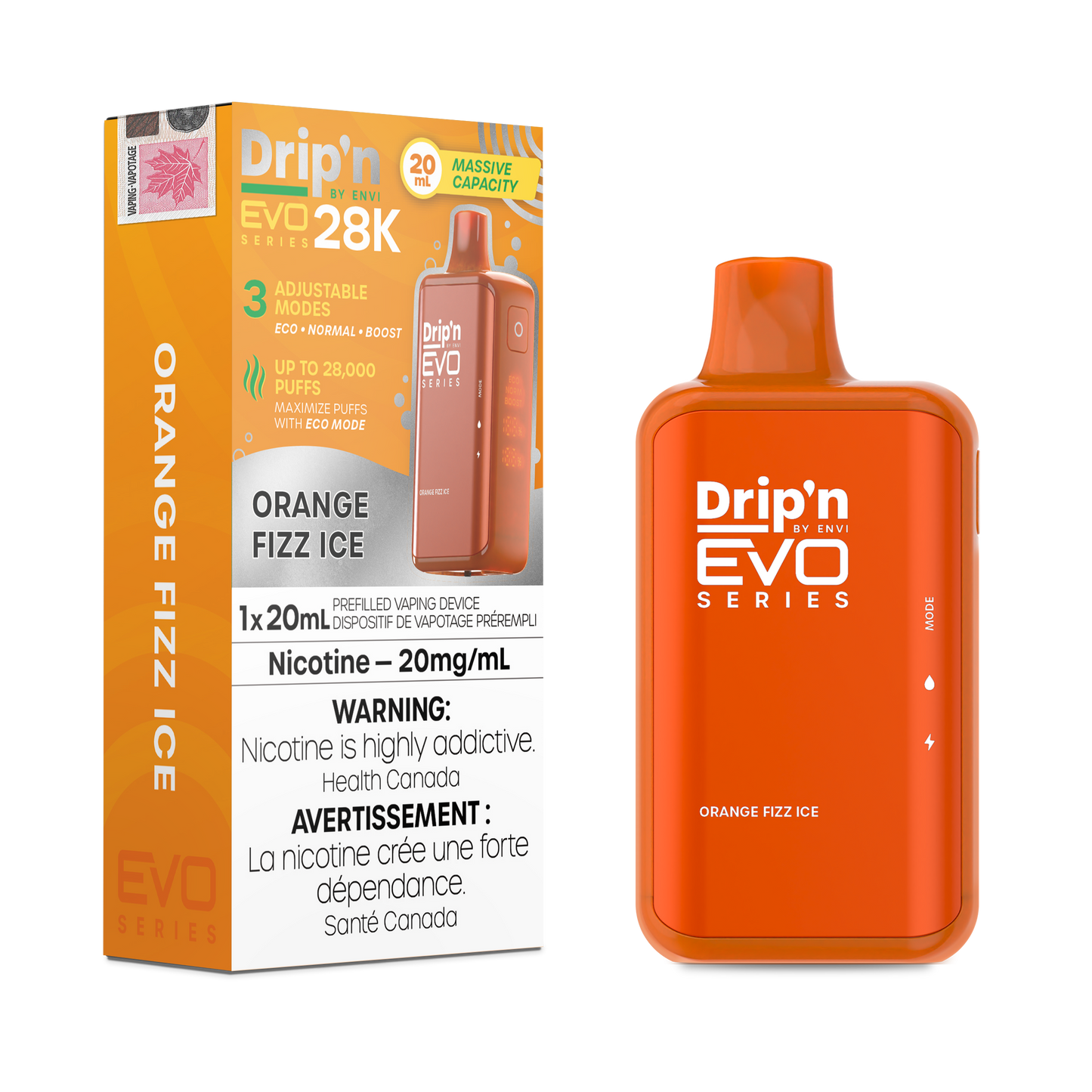 DRIPN EVO 28K ORANGE FIZZ ICE