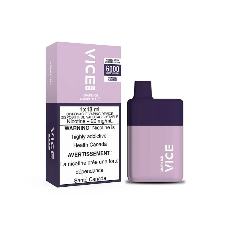 VICE BOX 6000 GRAPE ICE (NICOTINE FREE)