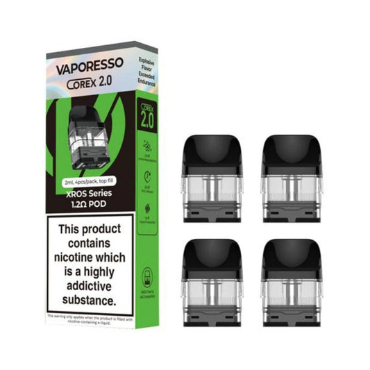 VAPORESSO XROX REPLACEMENT POD COREX 2.0 (0.8 OHM) 2ml 4 PACK