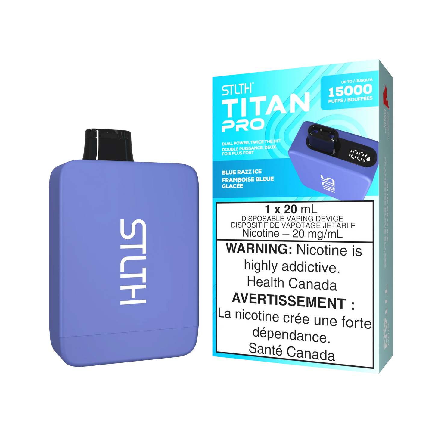 STLTH Titan Pro 15k Blue razz ice