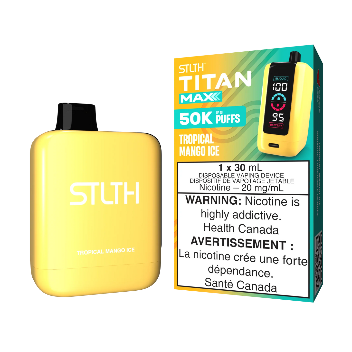 STLTH TITAN MAX 50k Tropical mango ice