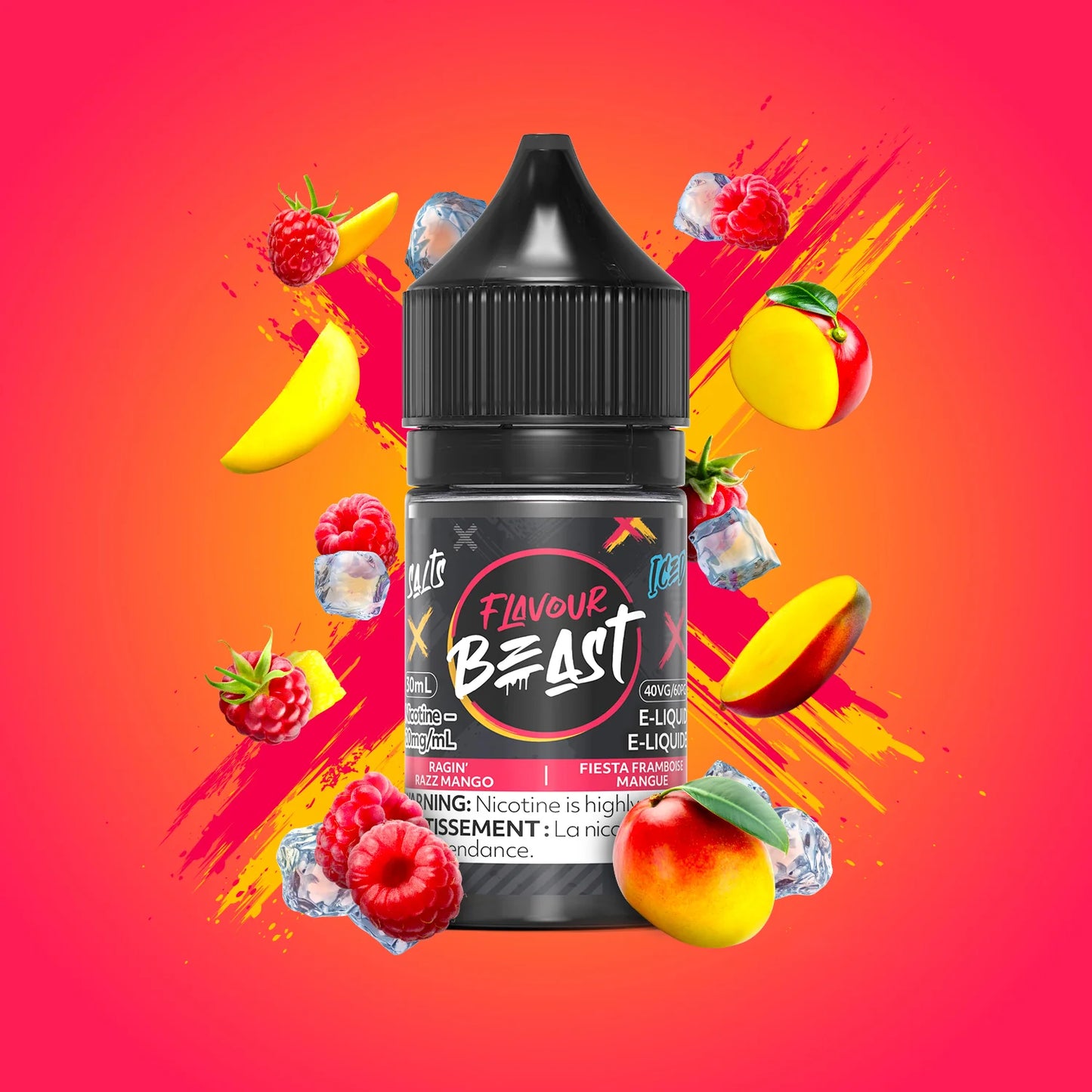 FLAVOUR BEAST ELIQUID RAGIN RAZZ MANGO 20mg 30ml