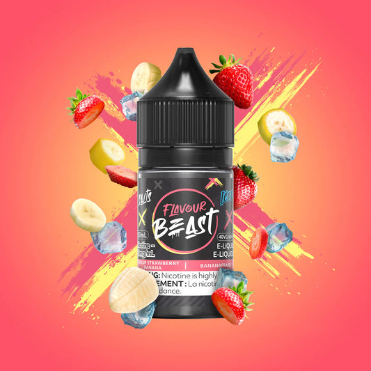 FLAVOUR BEAST ELIQUID STR8 UP STRAWBERRY BANANA 20mg 30ml