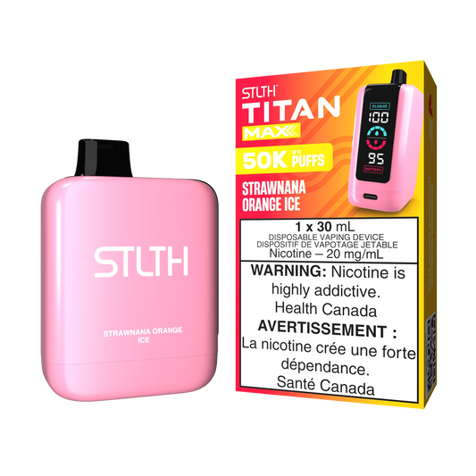STLTH TITAN MAX 50k STRAWNANA ORANGE ICE